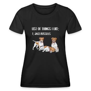 Jack Russell Terrier - Frauen Funktions-T-Shirt - Schwarz - Vorne - AI Model Female 172 light (172cm)