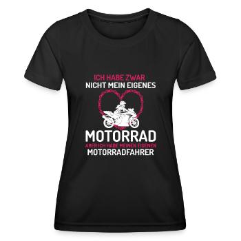 Ich H Meinen Eigenen Motorradfahrer - Frauen Funktions-T-Shirt - Schwarz - Vorne - AI Model Female 172 light (172cm)