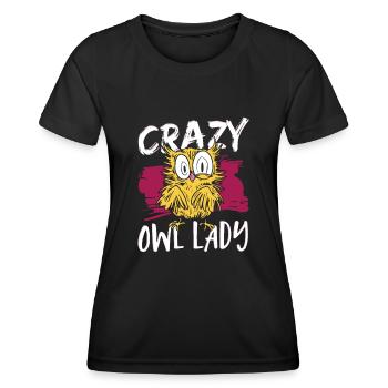 Owlets Nocturnal Bird Lover Owl Lady Birds Of Prey - Women's Functional T-Shirt - black - Front - AI Model Female 172 light (172cm)