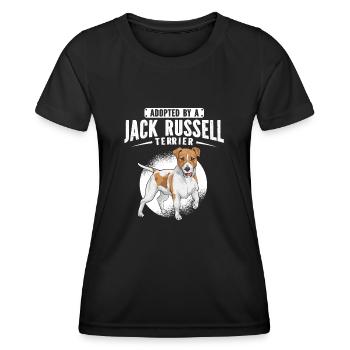 Jack Russell Terrier - Frauen Funktions-T-Shirt - Schwarz - Vorne - AI Model Female 172 light (172cm)