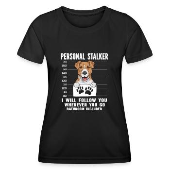 Jack Russell Terrier - Women's Functional T-Shirt - black - Front - AI Model Female 172 light (172cm)