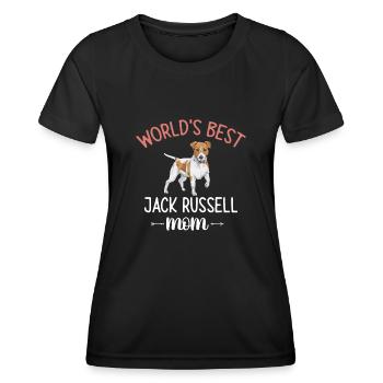 Jack Russell Terrier - Frauen Funktions-T-Shirt - Schwarz - Vorne - AI Model Female 172 light (172cm)