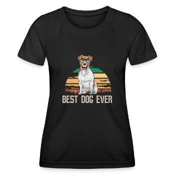 Jack Russell Terrier - Frauen Funktions-T-Shirt - Schwarz - Vorne - AI Model Female 172 light (172cm)