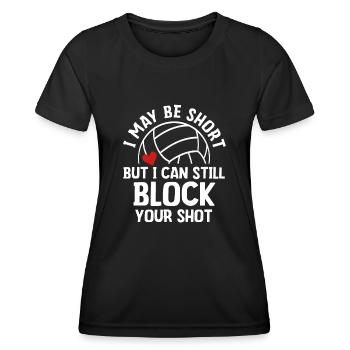 Ich kann deinen Schuss blocken - Frauen Funktions-T-Shirt - Schwarz - Vorne - AI Model Female 172 light (172cm)
