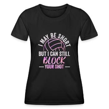 Je peux bloquer votre tir Volleyball de plage - T-shirt sport Femme - noir - Devant - AI Model Female 172 light (172cm)