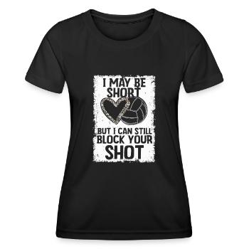 Je peux bloquer votre tir Volleyball de plage - T-shirt sport Femme - noir - Devant - AI Model Female 172 light (172cm)