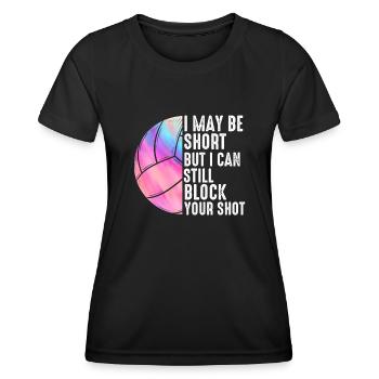 Je peux bloquer votre tir Volleyball de plage - T-shirt sport Femme - noir - Devant - AI Model Female 172 light (172cm)