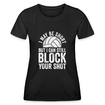 Je peux bloquer votre tir Volleyball de plage - T-shirt sport Femme - noir - Devant - AI Model Female 172 light (172cm)