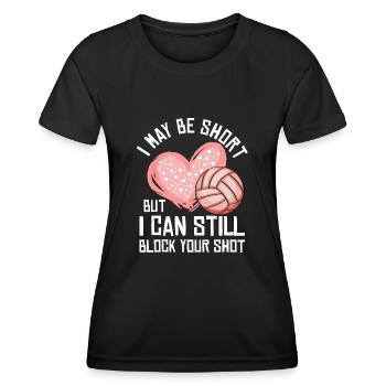 Je peux bloquer votre tir Volleyball de plage - T-shirt sport Femme - noir - Devant - AI Model Female 172 light (172cm)