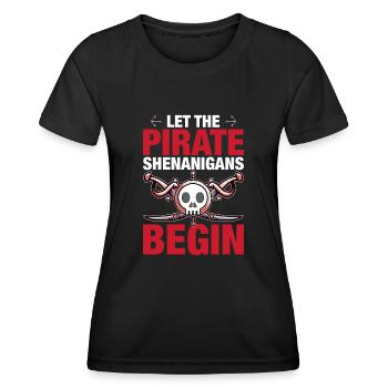 Piraten - Spielereien Crossbones Freebooter - Women's Functional T-Shirt - black - Front - AI Model Female 172 light (172cm)