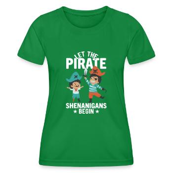 Pirates - Gadgets Crossbones Freebooter - Women's Functional T-Shirt - kelly green - Front - AI Model Female 172 dark (172cm)