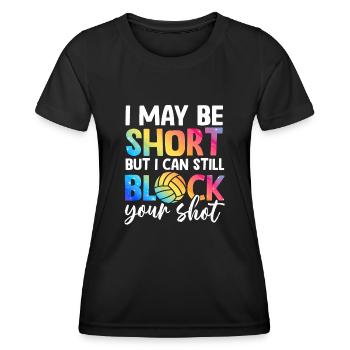 Ich kann deinen Schuss blocken Beachvolleyball - Frauen Funktions-T-Shirt - Schwarz - Vorne - AI Model Female 172 light (172cm)