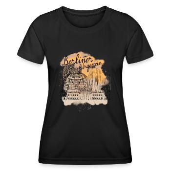 Berlin Reichsttag Bundestag Berliner - Frauen Funktions-T-Shirt - Schwarz - Vorne - AI Model Female 172 light (172cm)