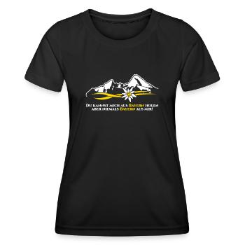 Bayern Berge - Frauen Funktions-T-Shirt - Schwarz - Vorne - AI Model Female 172 light (172cm)