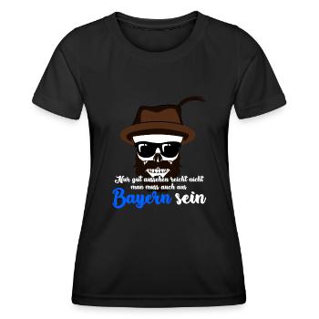 Bayern Hut - Frauen Funktions-T-Shirt - Schwarz - Vorne - AI Model Female 172 light (172cm)