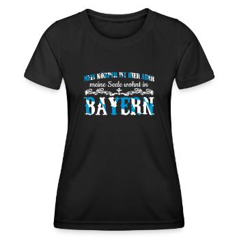 Bayern bayrischer München Spruch - Frauen Funktions-T-Shirt - Schwarz - Vorne - AI Model Female 172 light (172cm)