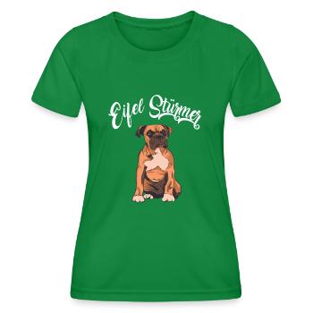 Eifel Stürmer Hund - Frauen Funktions-T-Shirt - Kelly Green - Vorne - AI Model Female 172 dark (172cm)