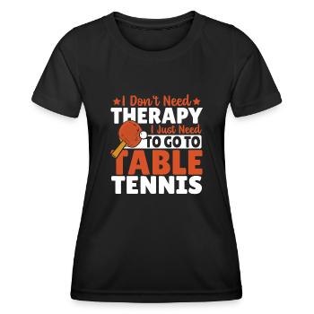 Je n’ai pas besoin de thérapie, j’ai juste besoin d’aller au - T-shirt sport Femme - noir - Devant - AI Model Female 172 light (172cm)