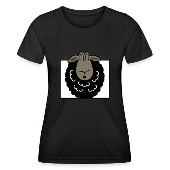 Schwarzes Schaf - Frauen Funktions-T-Shirt - Schwarz - Vorne - AI Model Female 172 light (172cm)