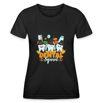 Zahn Zähne Zahnarzt Zahnmedizinische Angestellte - Frauen Funktions-T-Shirt - Schwarz - Vorne - AI Model Female 172 light (172cm)