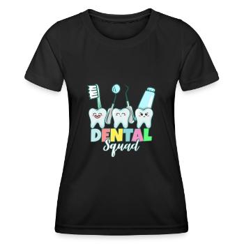 Zahn Zähne Zahnarzt Zahnmedizinische Angestellte - Frauen Funktions-T-Shirt - Schwarz - Vorne - AI Model Female 172 light (172cm)