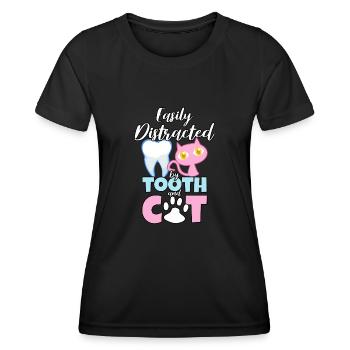 Zahn Zähne Zahnarzt Zahnmedizinische Angestellte - Frauen Funktions-T-Shirt - Schwarz - Vorne - AI Model Female 172 light (172cm)