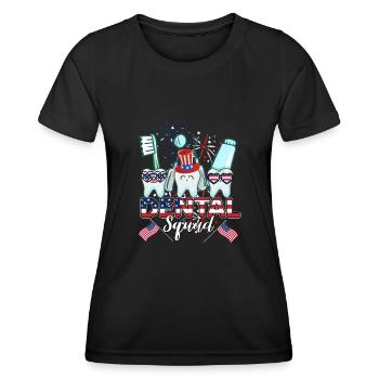 Zahn Zähne Zahnarzt Zahnmedizinische Angestellte - Frauen Funktions-T-Shirt - Schwarz - Vorne - AI Model Female 172 light (172cm)