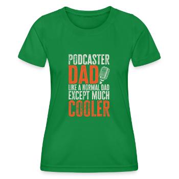 Podcaster Podcast - Women's Functional T-Shirt - kelly green - Front - AI Model Female 172 dark (172cm)