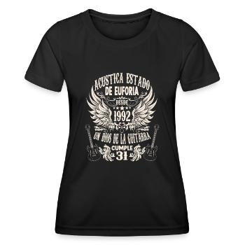 guitar fan musician guitarists birthday 1992 - Frauen Funktions-T-Shirt - Schwarz - Vorne - AI Model Female 172 light (172cm)