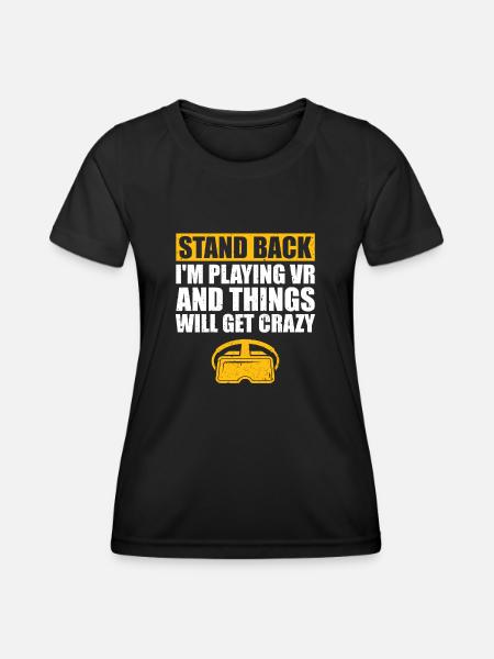 Virtual Reality VR Gift - Women's Functional T-Shirt - black