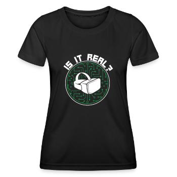 Virtual Reality VR Geschenk - Frauen Funktions-T-Shirt - Schwarz - Vorne - AI Model Female 172 light (172cm)