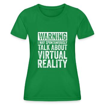Virtual Reality VR Geschenk - Frauen Funktions-T-Shirt - Kelly Green - Vorne - AI Model Female 172 dark (172cm)