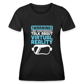 Virtual Reality VR Geschenk - Frauen Funktions-T-Shirt - Schwarz - Vorne - AI Model Female 172 light (172cm)