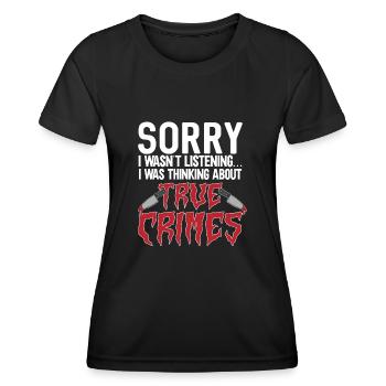 Wahre Verbrechen Podcaster True Crime Podcast - Women's Functional T-Shirt - black - Front - AI Model Female 172 light (172cm)