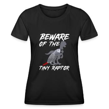 Graupapagei African Grey Parrot Papagei - Frauen Funktions-T-Shirt - Schwarz - Vorne - AI Model Female 172 light (172cm)