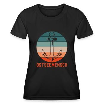 Ostseeküste Ostseemensch Ostsee - Frauen Funktions-T-Shirt - Schwarz - Vorne - AI Model Female 172 light (172cm)