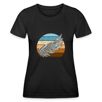 Fauconnerie Oiseau Faucon Chasse Fauconnier - T-shirt sport Femme - noir - Devant - AI Model Female 172 light (172cm)