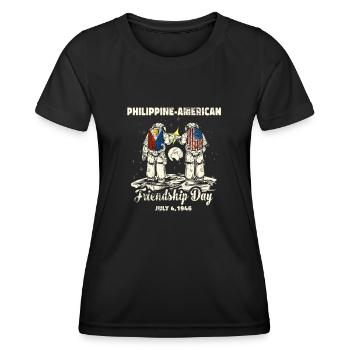 Philippinisch-amerikanischer Freundschaftstag - Frauen Funktions-T-Shirt - Schwarz - Vorne - AI Model Female 172 light (172cm)
