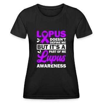 Lupus Definiert Mich Nicht, Aber Er Ist Ein Teil - Frauen Funktions-T-Shirt - Schwarz - Vorne - AI Model Female 172 light (172cm)