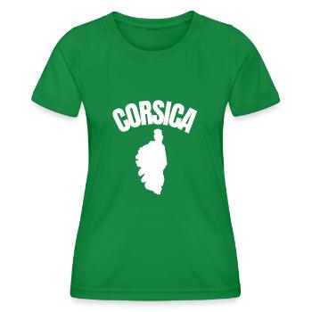 Corse Corsu Corssica 2B Head De Maure Corsica - T-shirt sport Femme - vert - Devant - AI Model Female 172 dark (172cm)