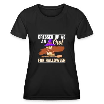 Birds Of Prey Owlet Dressed Up As An Owl For Hello - Women's Functional T-Shirt - black - Front - AI Model Female 172 light (172cm)