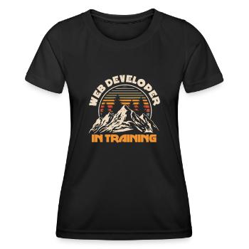 Web Developer Web Developer Mountains - Women's Functional T-Shirt - black - Front - AI Model Female 172 light (172cm)