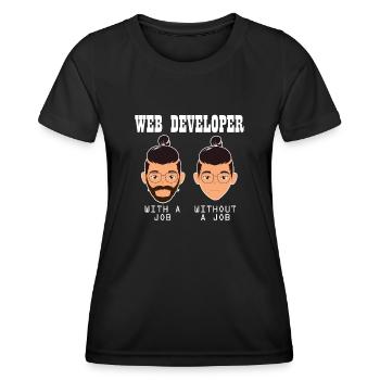 Web Developer Web Developer Funny - Women's Functional T-Shirt - black - Front - AI Model Female 172 light (172cm)