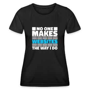 Développeur Web Développeur Web Drôle - T-shirt sport Femme - noir - Devant - AI Model Female 172 light (172cm)