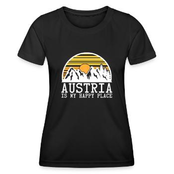 Austria - Women's Functional T-Shirt - black - Front - AI Model Female 172 light (172cm)