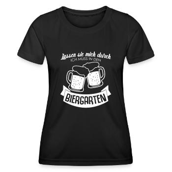 Biergarten Bierglas Bier Bierfest - Frauen Funktions-T-Shirt - Schwarz - Vorne - AI Model Female 172 light (172cm)