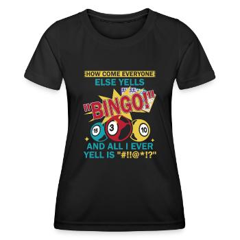 Bingo Bingo Player Retirement Home Bingo Party - Women's Functional T-Shirt - black - Front - AI Model Female 172 light (172cm)