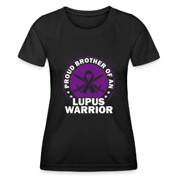 Lupus-bewusstsein Stolzer Bruder Eines - Frauen Funktions-T-Shirt - Schwarz - Vorne - AI Model Female 172 light (172cm)