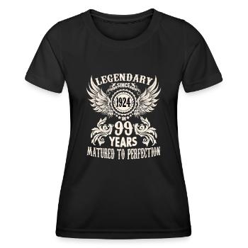 Funny birthday shirt for 99 year old saying - Women's Functional T-Shirt - black - Front - AI Model Female 172 light (172cm)