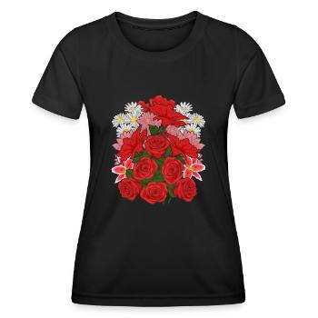 Natur Botaniker Gärtner Blumen Geschenk Botanik - Frauen Funktions-T-Shirt - Schwarz - Vorne - AI Model Female 172 light (172cm)